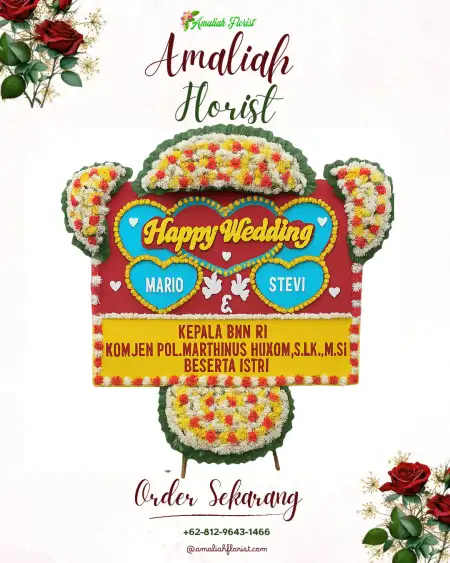 Papan Bunga Pernikahan Karanglor